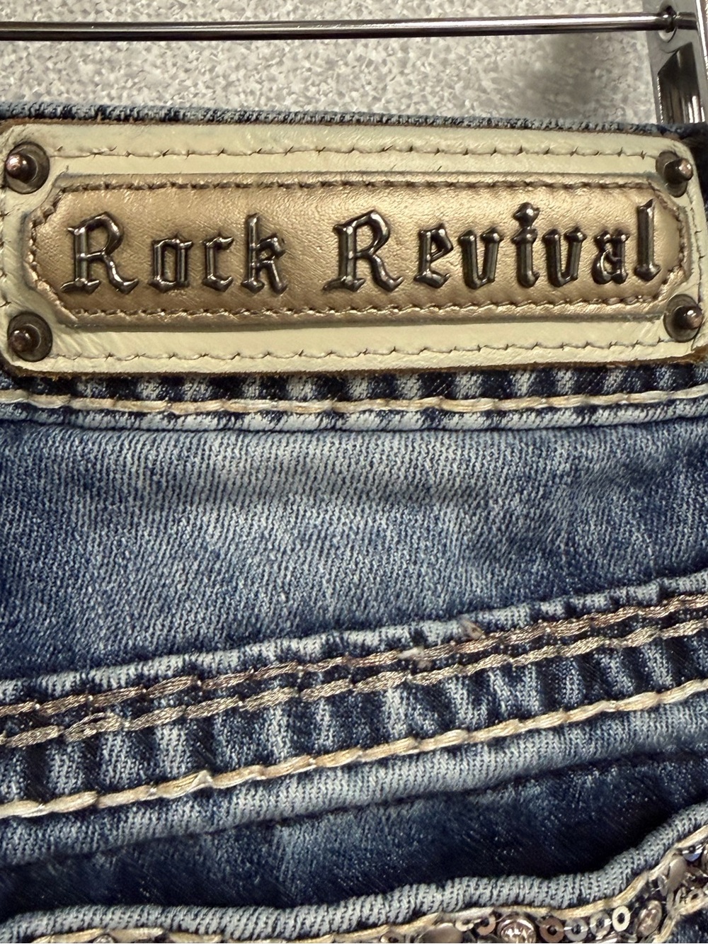 Rock Revival Embellished Bootcut Jeans Y2K Low Rise Size 25 - Picture 7 of 10